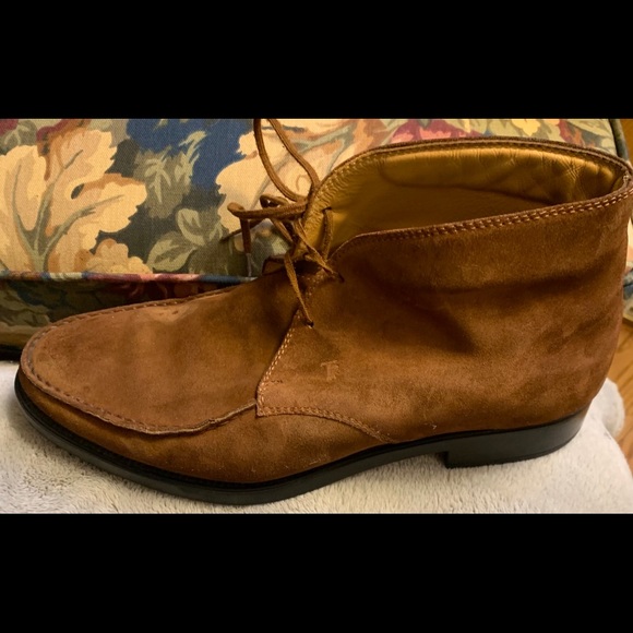 Men’s, 9, Tods Sienna Brown Suede Booties, EUC! main image 5